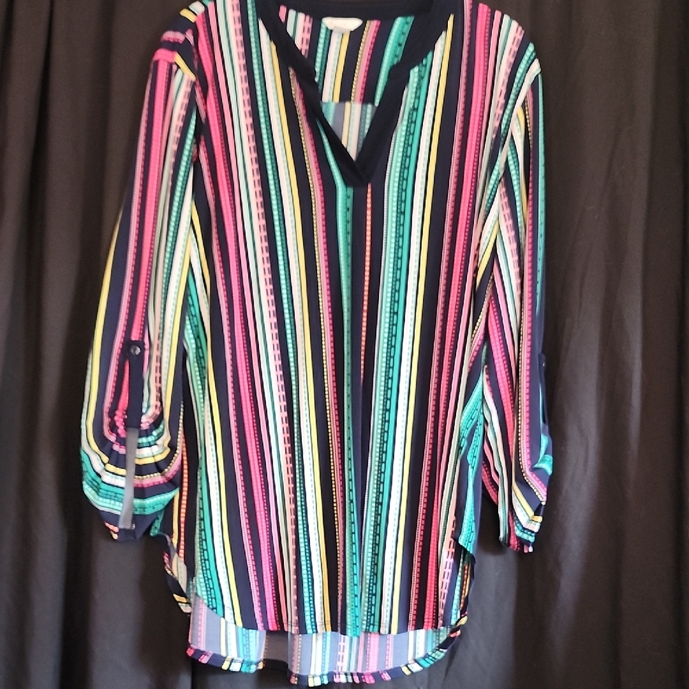 Colorful Striped Women's Blouse